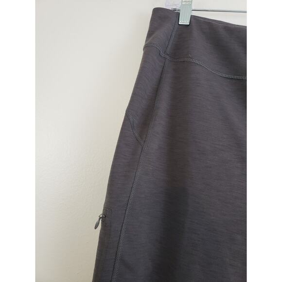 (Ju) Duluth Trading Co Women's Bootcut Leggings Size XL Activewear Taupe Flare - Picture 3 of 8
